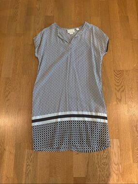 Cynthia Rowley Black and White Geometric Silk Tunic